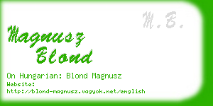 magnusz blond business card